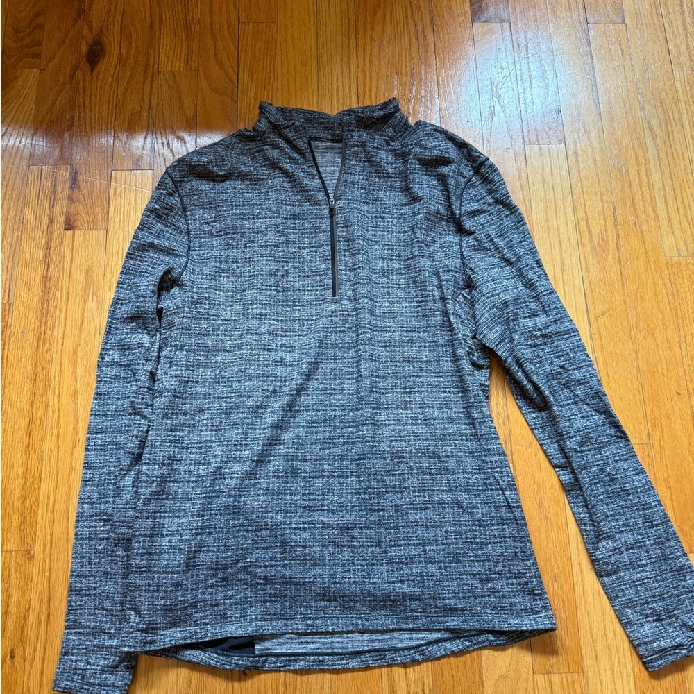Gray Quarter-Zip Pullover